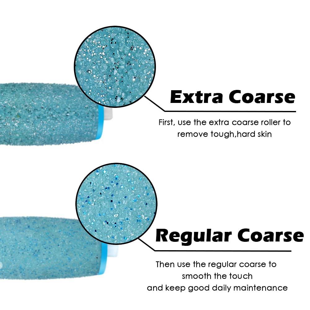 Mayting Replacement Roller Refill Heads for Amope Pedi Perfect Electronic Foot File (1 Extra&4 Regular contains shell powder)