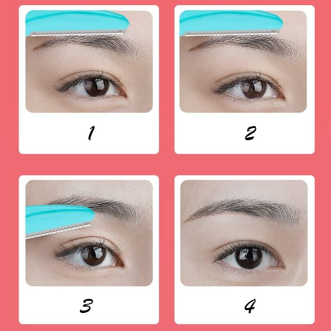 GLAVON Eyebrow Razor face razors for women & Girls + Nexa Gold Bleach 20 gm [ Hot Deal Pack of 10 ]