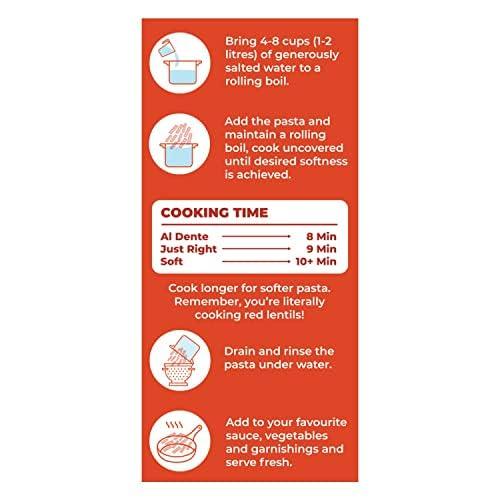 Pink Harvest Farms Pink Harvest Farms Red Lentil Pasta | No Rice - No Maida | Vegan | Gluten Free | High Protein | (Red Lentil Penne Pasta, 200 g (Pack of 2))