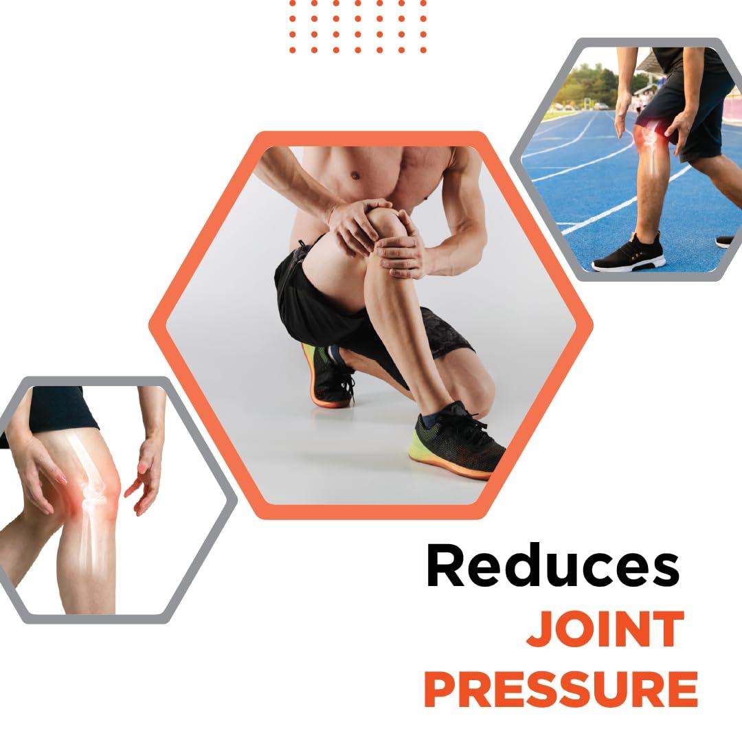 Vissco Vissco 3D Knee Cap (Mild Support), Knee Support for Pain Relief, Knee Injury, Braces for Walking, Running, Gym, Workout, Weightlifting (Single)- Medium (Grey)