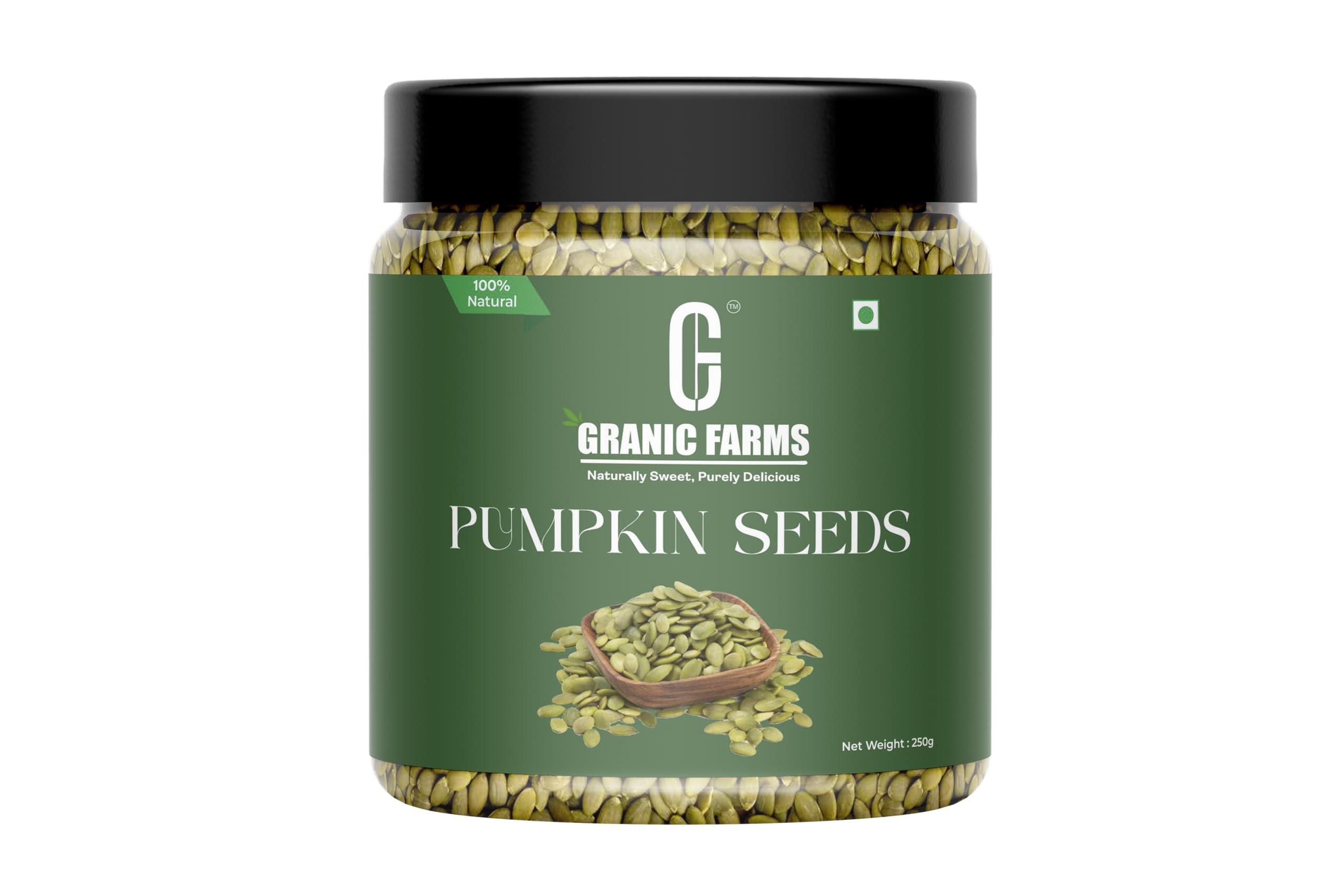 GRANIC FARMS Granic Farms Raw Seeds Combo Pack 1kg Pumpkin, Flax, Watermelon, Chia Seeds 250g Each, Edible Seeds in Jar Pack (Pack of 4)