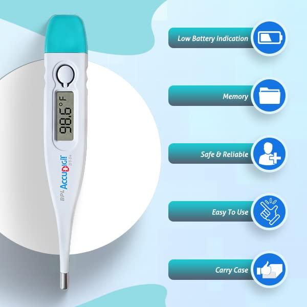 BPL Medical Technologies BPL Medical Technologies Accudigit DT-04 Digital Thermometer With Quick Measurement of Oral & Underarm Temperature in Celsius & Fahrenheit
