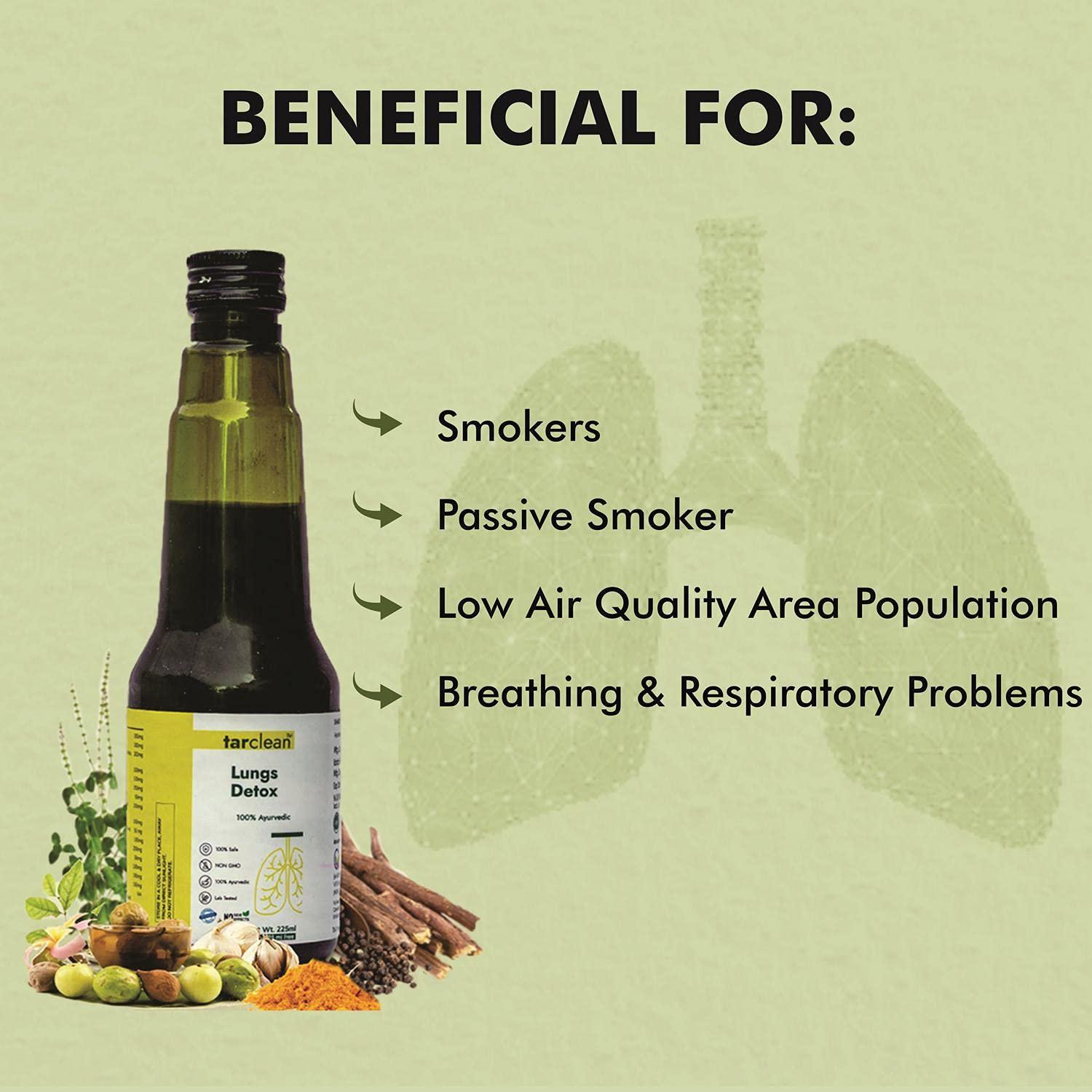 Le-vanza Food & Herbals Tar Clean For Lungs Detox | Lungs Cleaner |Tar Free Syrup | Sugar Free |Cough | Breathlessness |Lungs Detox For Smokers | Covipro Immunity Booster (Combo)