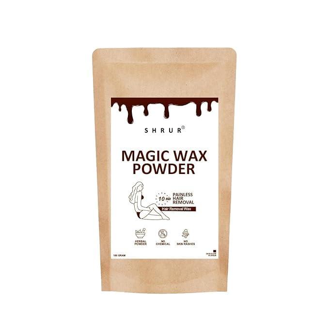 SHRUR SHRUR Chocolate Hair Removal Powder for Private Area - Magic Wax Powder, Instant 5 Min Hair Removal, Smooth & Hair-Free Skin, Body Wax Powder, 100g