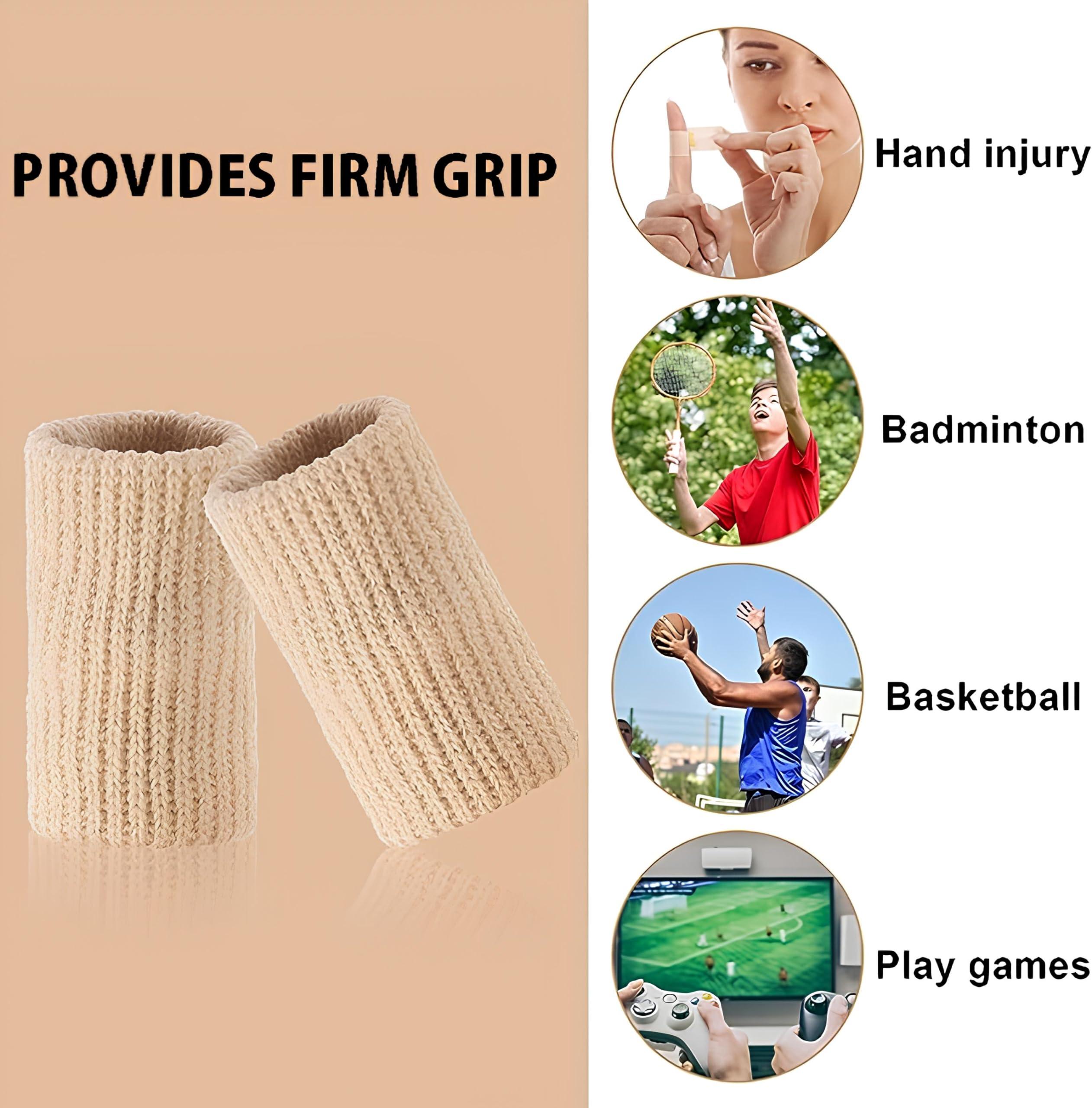 INSIME INSIME Finger protector for cricket, volleyball | Finger tape for cricket fielding finger cover bandage | Finger support for pain relief basketball volleyball finger protection | (Pack of 10) (Light Brown)
