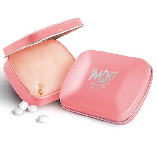 Impact Products Impact Mints Sugar-free Mints Peach Flavor (Pack of 3) 14g each, for everlasting & pleasant breath, product of Germany, pocket-friendly Mints in classic Tin packaging