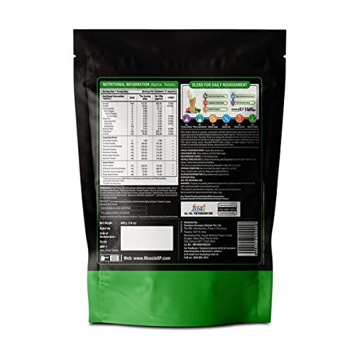 MuscleXP MuscleXP Plant Protein - Natural Protein Powder with Pea Protein, Herbal and Vegetable Blend, Vanilla Flavour, 400gm Pouch x Pack Of 2