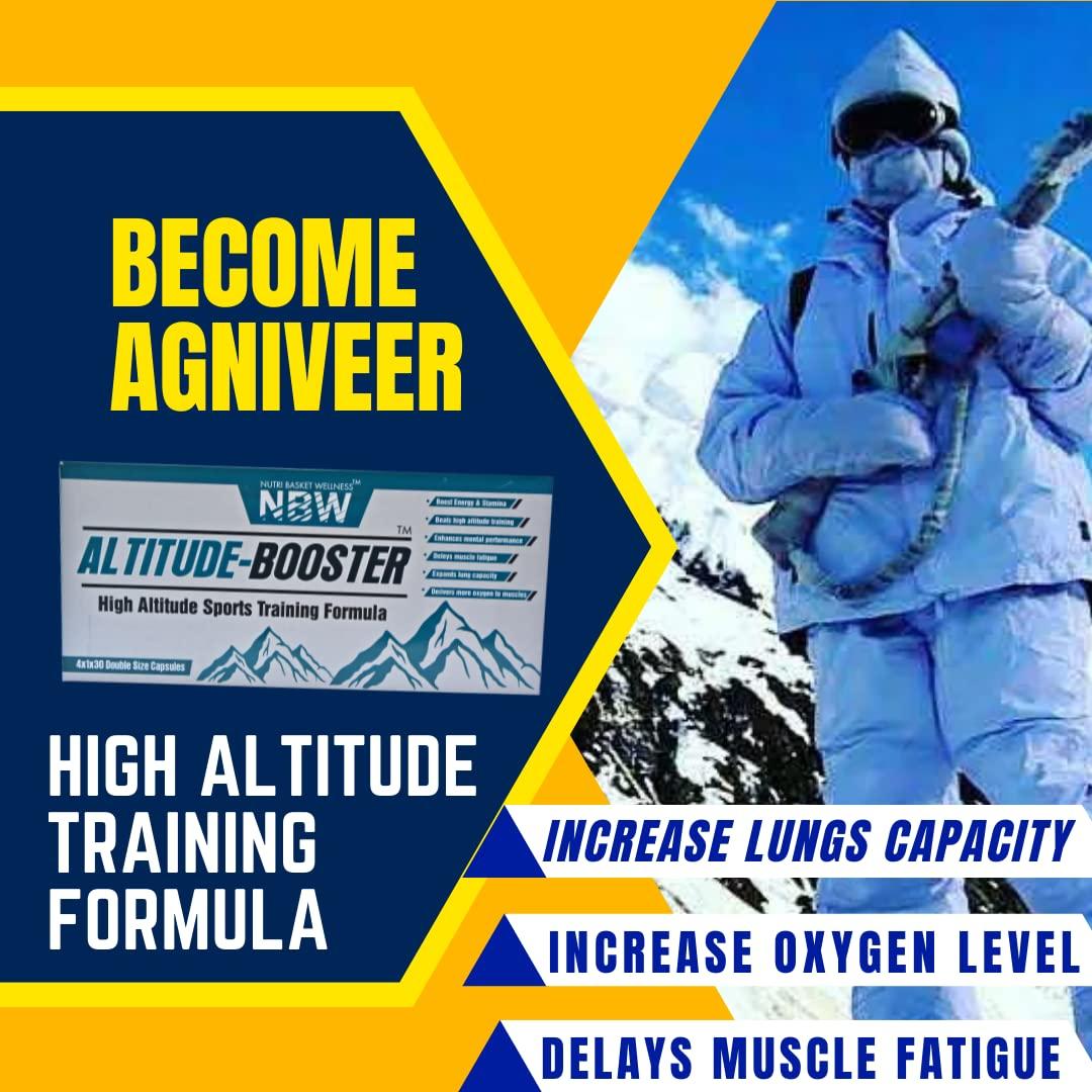 Nutri Basket Wellness NBW NBW Altitude Booster | High Altitude Sports Training Formula | Improves Lungs Capacity & Oxygen Efficiency (60 Capsules)