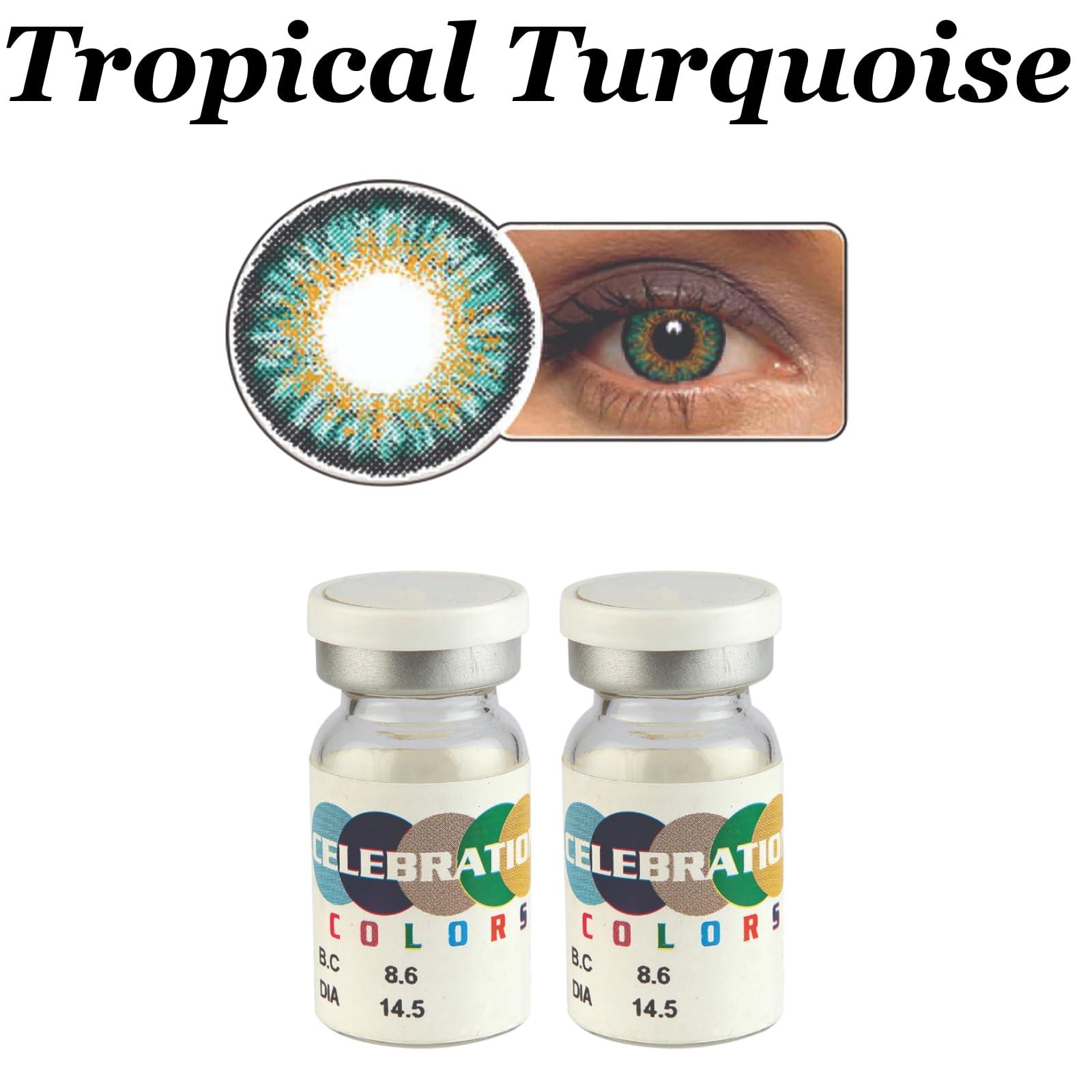 CELEBRATION COLORS CELEBRATION COLORS Yearly Color Contact Lenses 1 Pair, Color Honey Allure, Optical Power 7.5