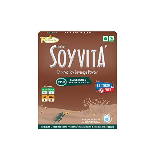 Soyvita SOYVITA - SWEETENED CHOCOLATE | LACTOSE FREE | VEGAN | ENRICHED SOY BEVERAGE POWDER | Serves-15 (500 Gms)