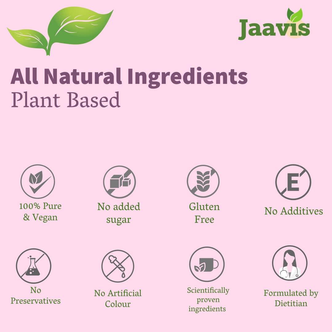 Jaavis JAAVIS Happy Periods Tea | For PCOD & PCOS | Dietitian Formulated | Regularise Periods & Promotes Hormonal Balance | Caffeine-Free | 100g