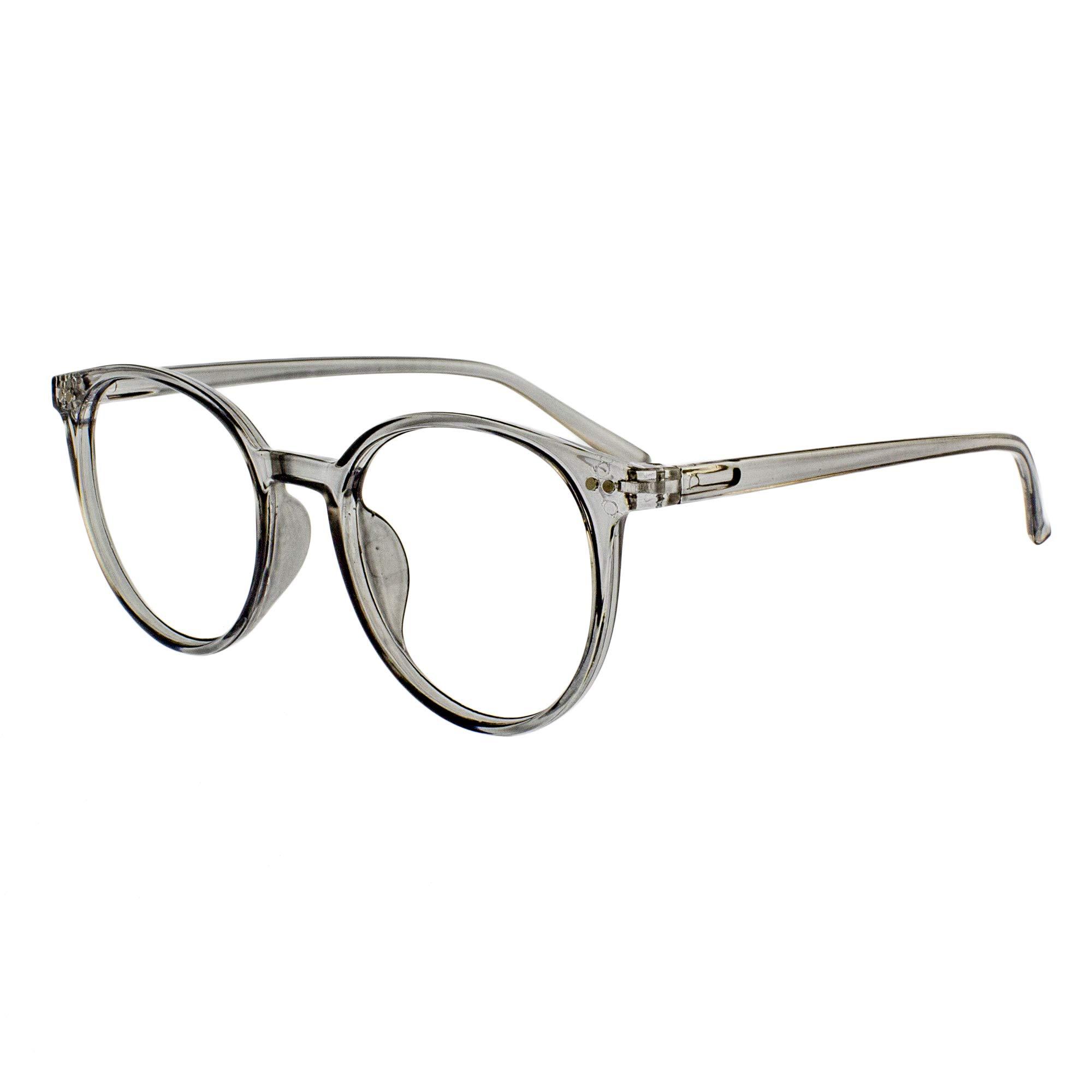 AUGEN AUGEN By Visions India Unisex Spectacles With Blue Cut Lenses & Anti-Glare Coating Which Protects Eyes From Blue Light From Computer, Moble, Tablets, Laptop (Zero Power) (118 Grey)