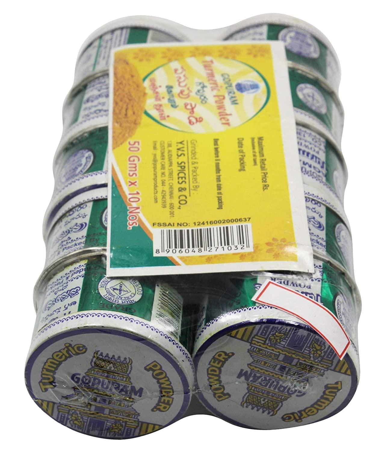 YVS Spices & Company Gopuram Turmeric Powder (50g) | A++ Grade | Chaya | Skin Use