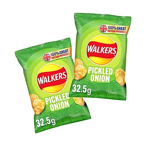 Generic Walkers Pickled Onion Crisps - 32.5g - Pack of 2