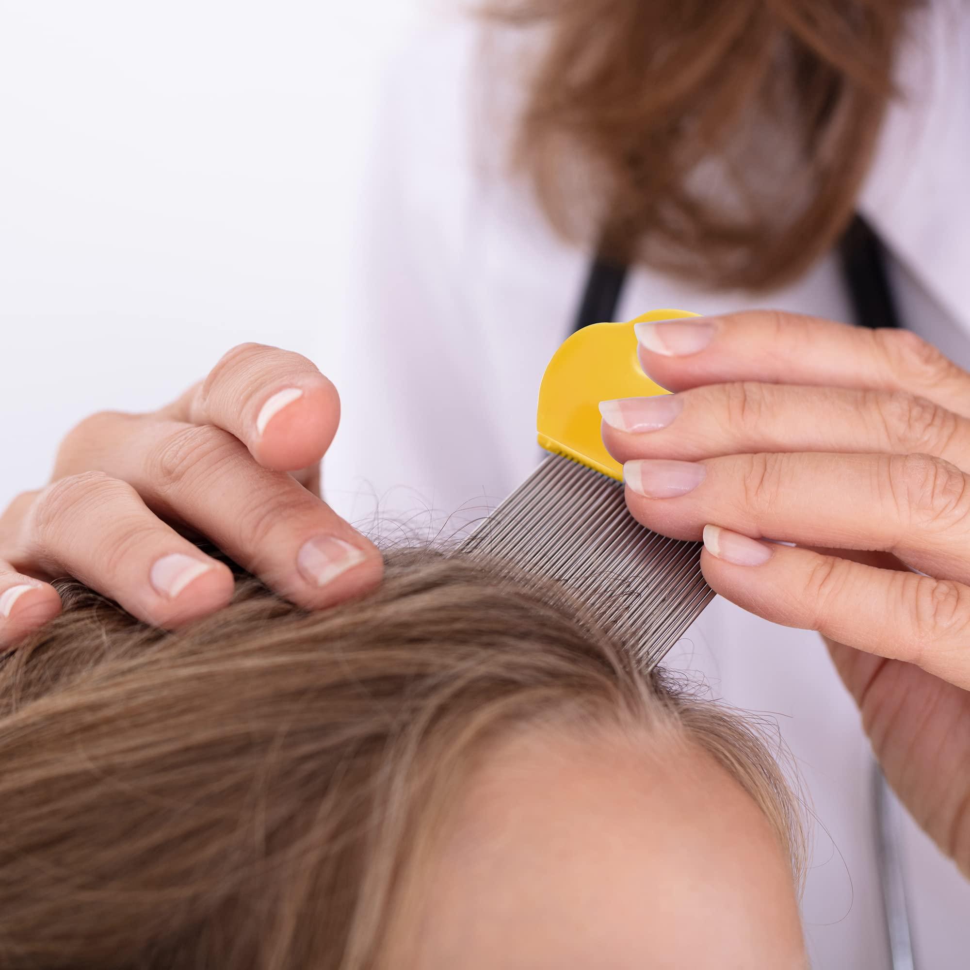 Clinical Guard ClinicalGuard Professional Lice Comb for Head Lice Removal, Nits, Flea and Lice Eggs with Cleaning Brush (2 Pack)