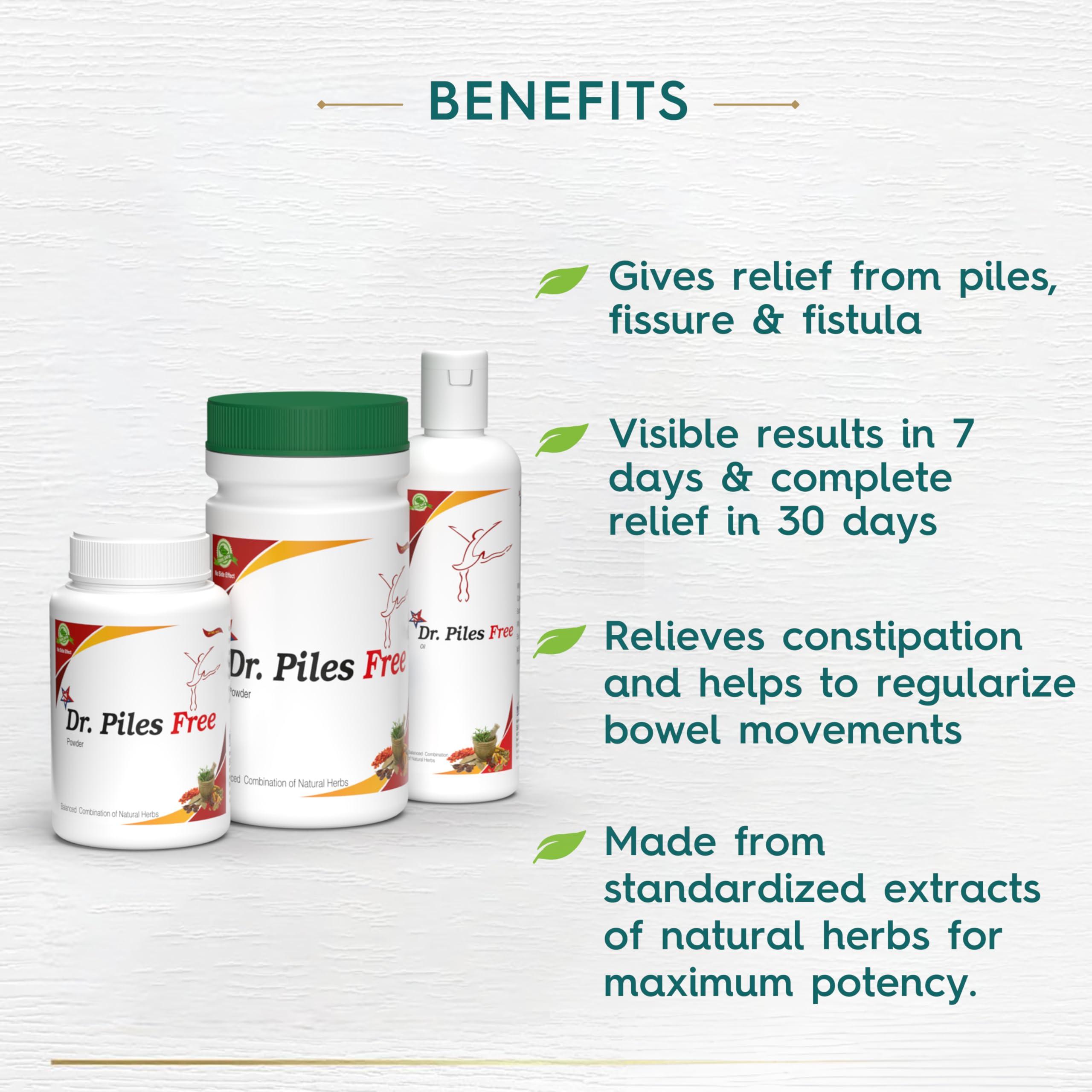 8848 8848 Dr Piles Free Herbal Remedy | Powder | Capsule | Oil (Pack of 1)