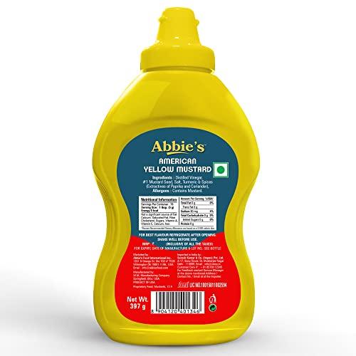 Abbie's Abbie's Squeeze Yellow Mustard 652 g (Pack of 255 g and 397g ,1 unit each), Product of USA