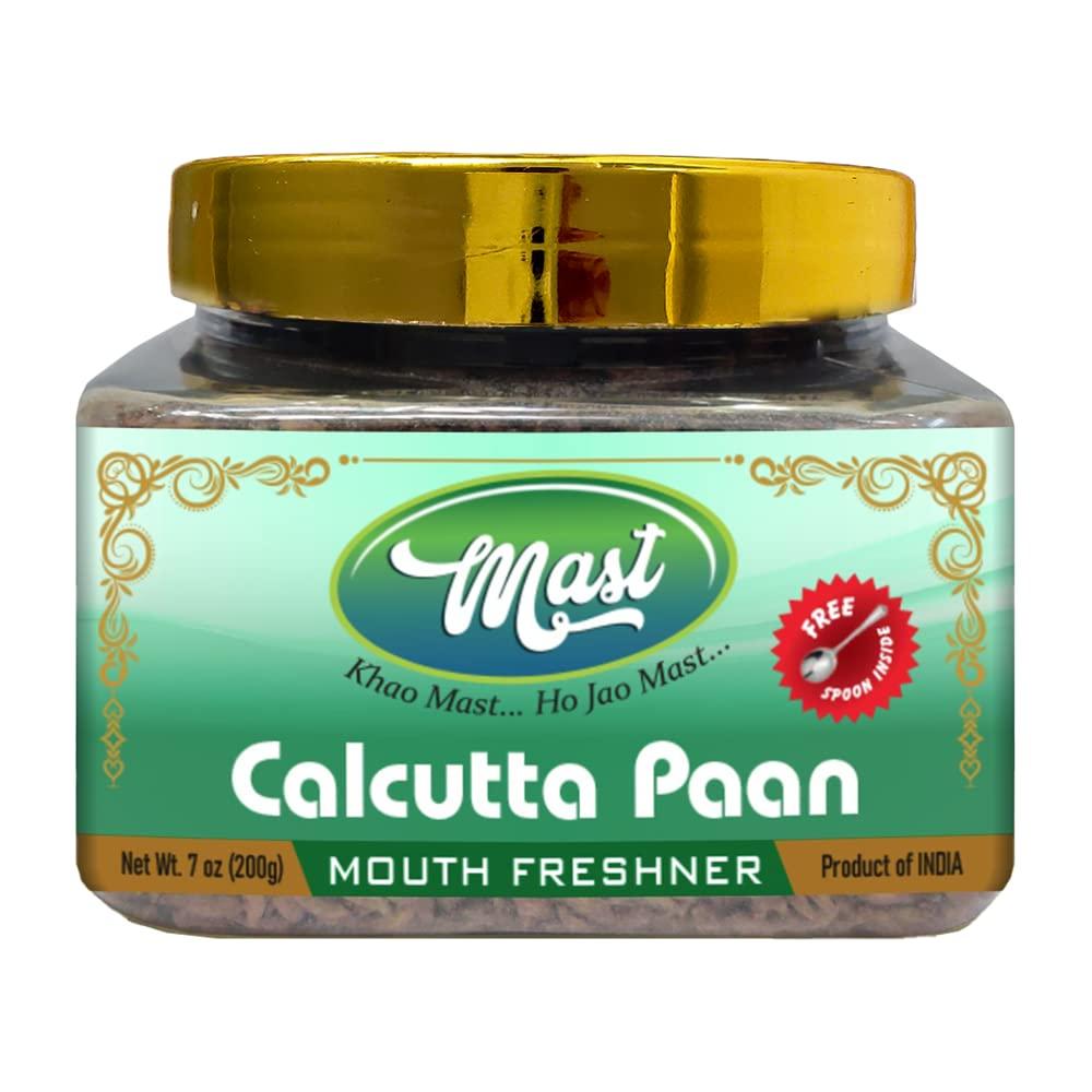Mast Mast Calcutta Meetha Paan 180gm, Without Supari | Dry Paan Digestive, After-Meal Snack | Sweet Paan Hygienically Packed Traditional Mukhwas, Mouth Freshener