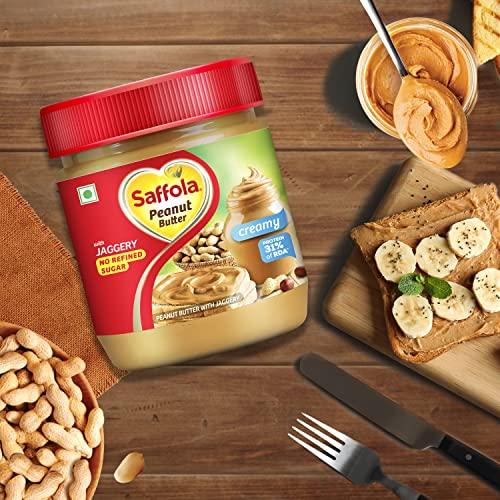 Saffola Saffola Peanut Butter Creamy , 350 gm | High Protein Peanut Butter | Only Jaggery, No Refined Sugar