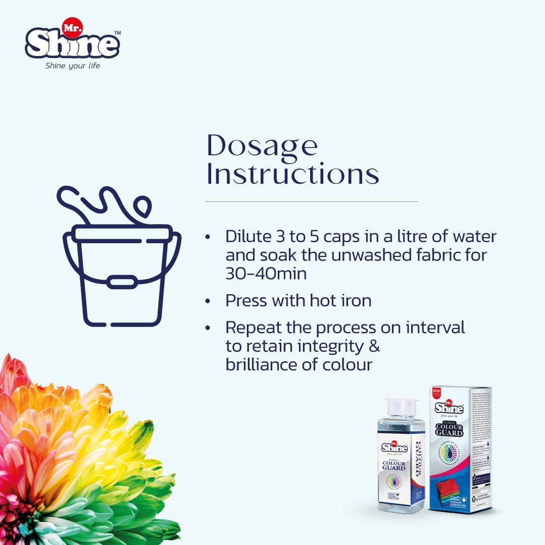 Mr Shine Mr.Shine Colour Guard 100 ml | Fabric Colour Fixer Anti-Fade Formula For All Types of Fabric, Prevent Fading & Cross Staining (Pack of 6)