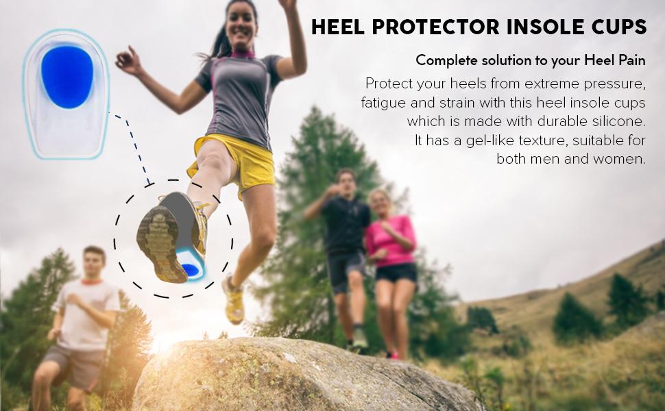 FEXMY FEXMY Silicone Shoe Bite Protector Heel Protector Socks Moisturizing Socks for Foot-Care | Heel Cushion Inserts Liners Shoe Tape (1xPair Back Tape+1xPair Heel Pad)