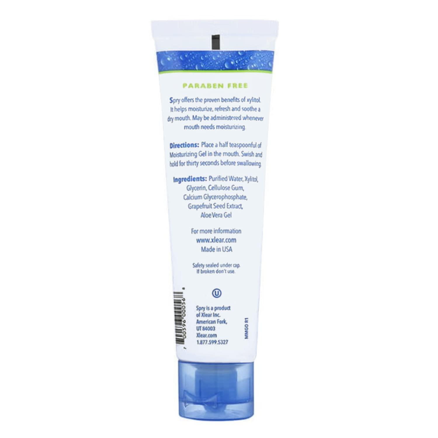 Spry Spry Dry Mouth Gel with Xylitol, Mint Free and Sugar Free for Natural and Long Lasting Dry Mouth Relief, 2 oz