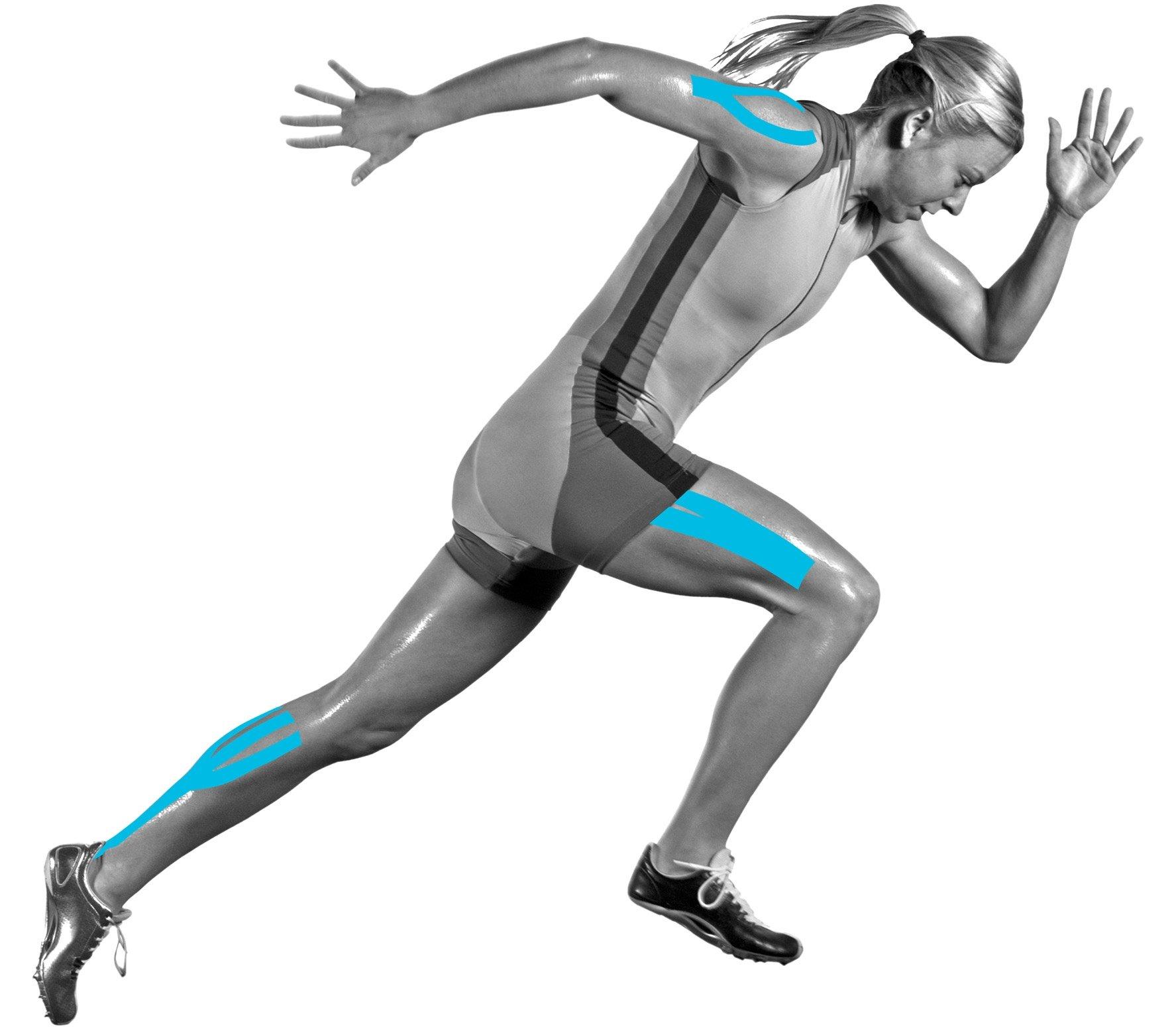 Spol Spol Kinematics Tex Sports Muscle Kinesiology Tape (5cmx5mtr, Blue)