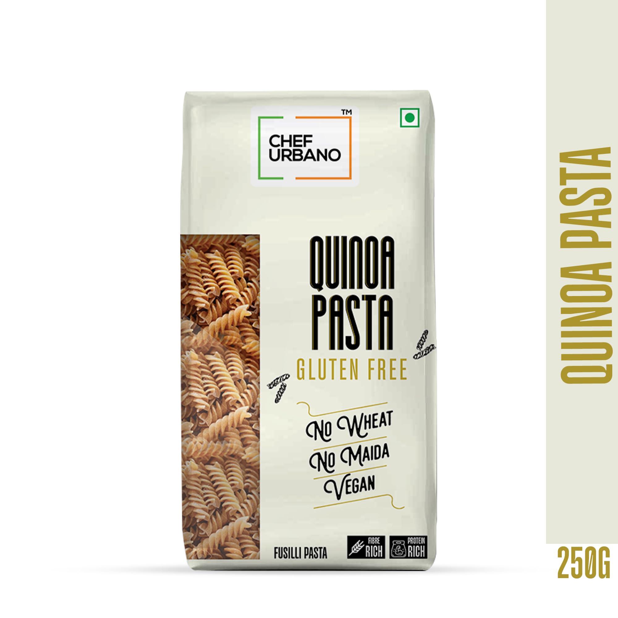 CHEF URBANO Chef Urbano Quinoa Pasta Fusilli 250g | Healthy Pasta | High Protein and Fibre | Easy Digestion | Healthy Food | Diet Food | Vegetarian