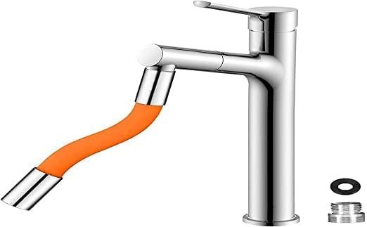 BIZWIZ REYSUN Faucet Extension Tubes Flexible for Kitchen Sink 360 Degrees Flexible Leader Hose 720 Degree Fixation in Any Position Faucet Extension Device Sink Faucet Sprayer Attachment Faucet Hose