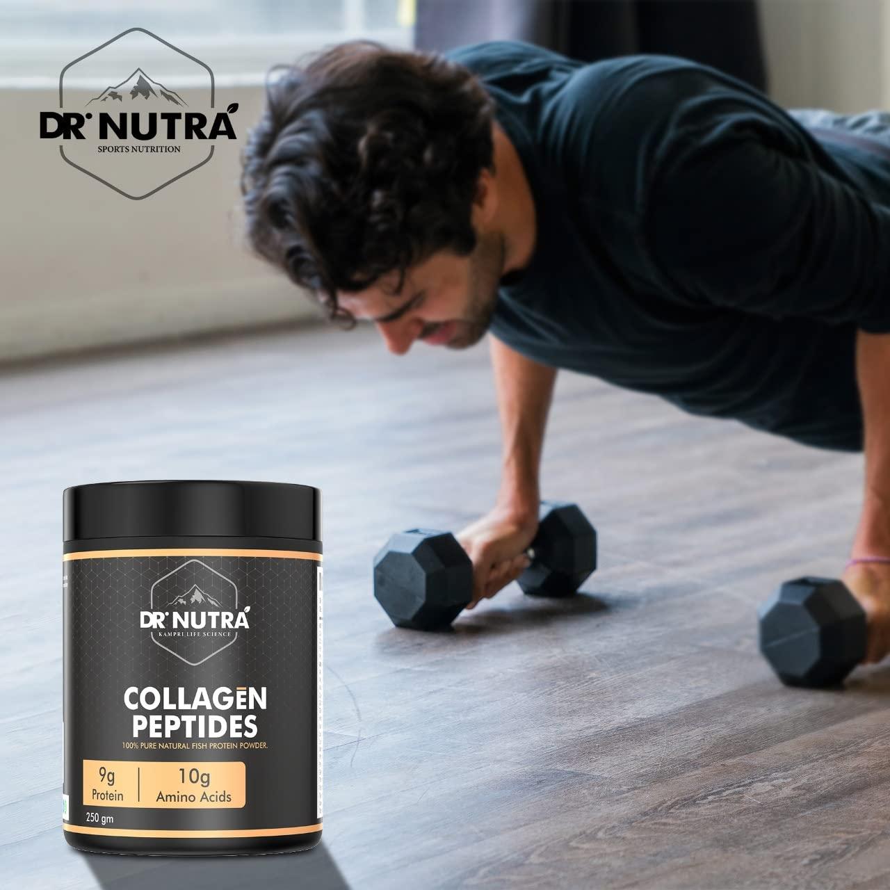 Dr.NUTRA Dr.NUTRA Collegen Peptide Supplement For Men and Women, 100% Pure Natural Fish Protein Powder, Support to Hair, Nail, Skin And Joints Bone Unflavored-250gm