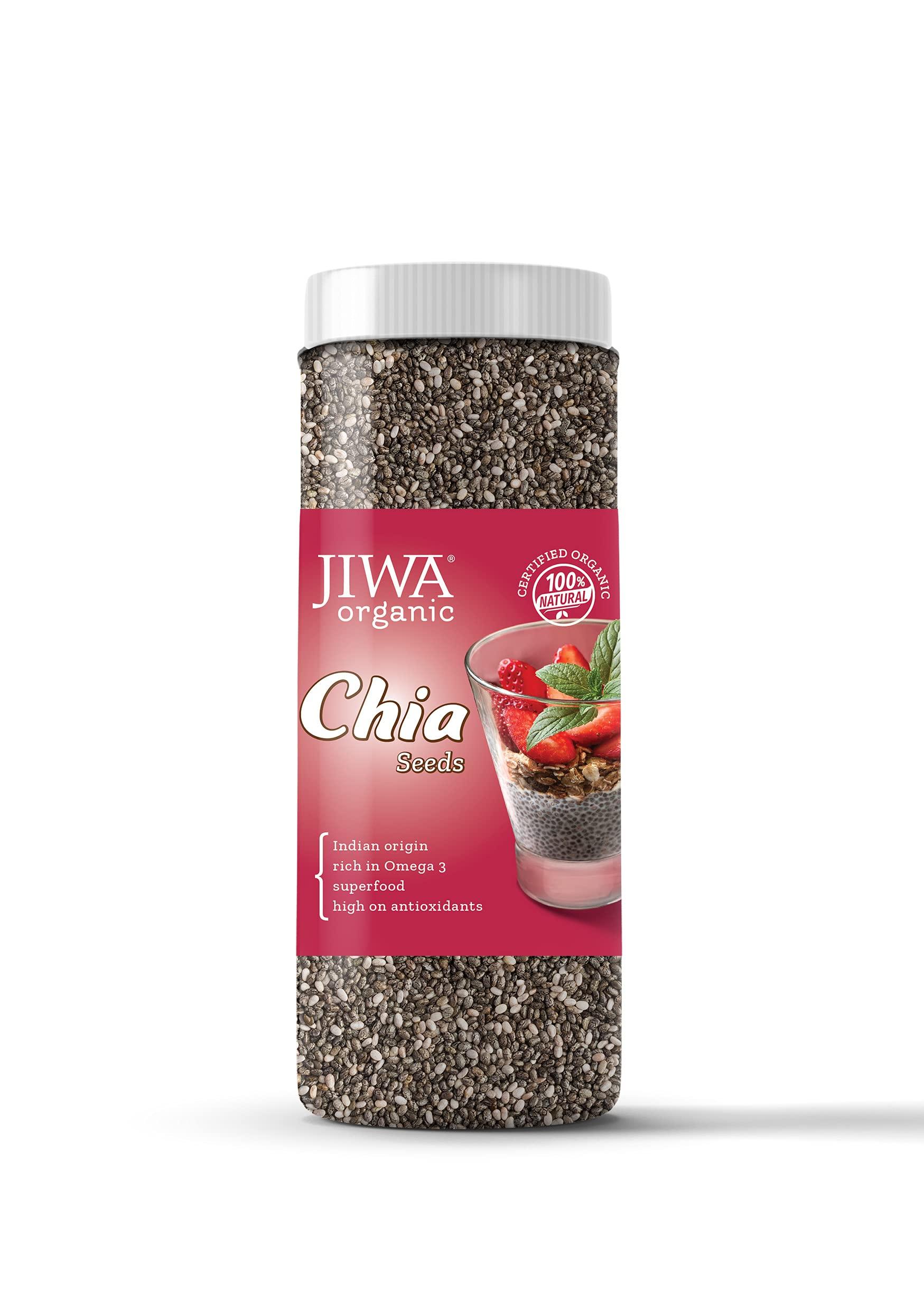 JIWA healthy by nature JIWA healthy by nature Organic Quinoa, 1 Kg, (Certified Organic & Gluten Free) & JIWA healthy by nature Organic Chia Seeds 200 g, Certified Organic