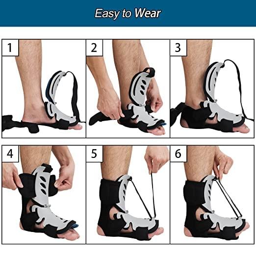 SAMSON MEDICAL TECHNOLOGIES DORSAL NIGHT SPLINT SLEEPING STRETCH BOOT Adjustable Achilles Tendonitis Brace for Fascia, Tendon and Calf Stretching, Heel and Bone Spur, Arch Pain Treatment (LARGE & EXTRA LARGE)