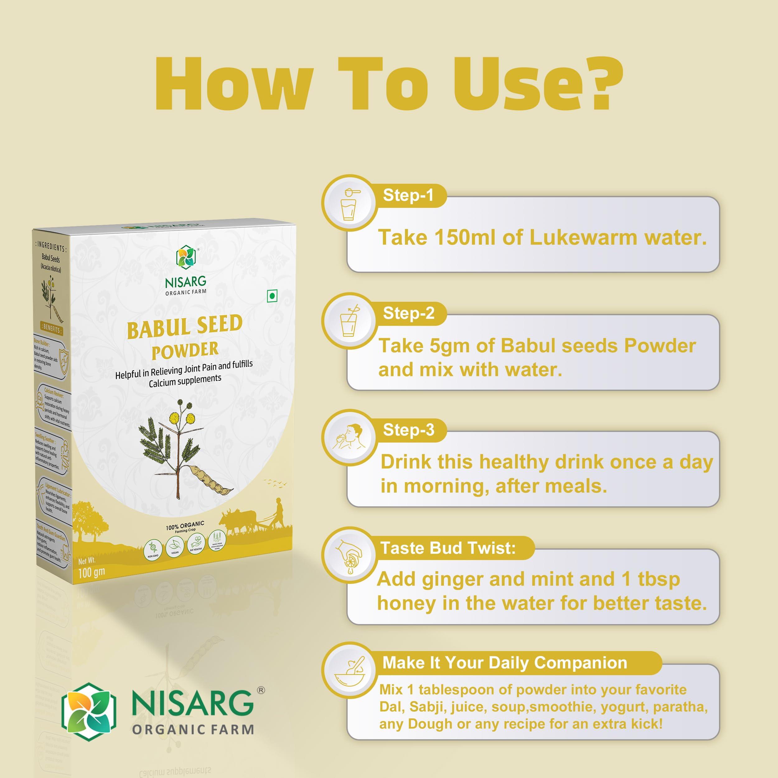 NISARG ORGANIC FARM Babool Phali Powder