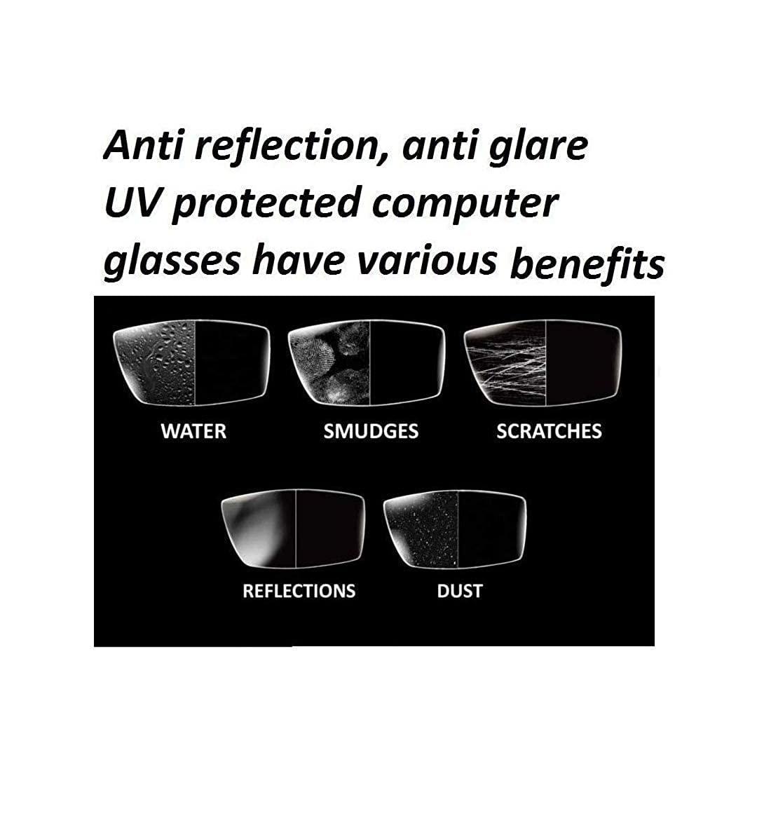 Fision Fision Progressive Anti Glare Reading Glasses For Men Women, Anti Glare Progressive Reading Power Glasses 1.00-3.00 (Distance Plano/Reading +1.50)