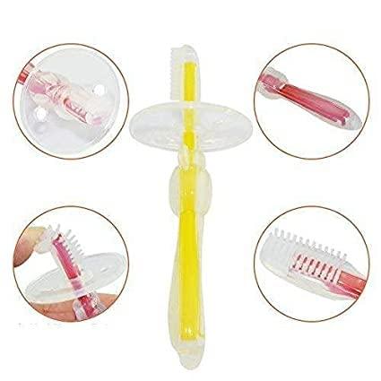 HUF & NUF HUF & NUF | Baby Silicon Tongue/Tung Cleaner/Baby Toothbrush for New Born Baby Upto 0-3 Years | TOOTHBRUSH-GREEN-SILICON ( GREEN) |