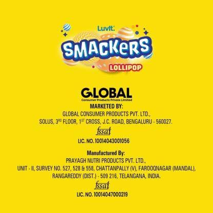 LuvIt. LuvIt Smackers Chocolate and Fruit Flavoured Lollipops | Combo Pack - 48 Lollipops | Pack of 6-96g Each