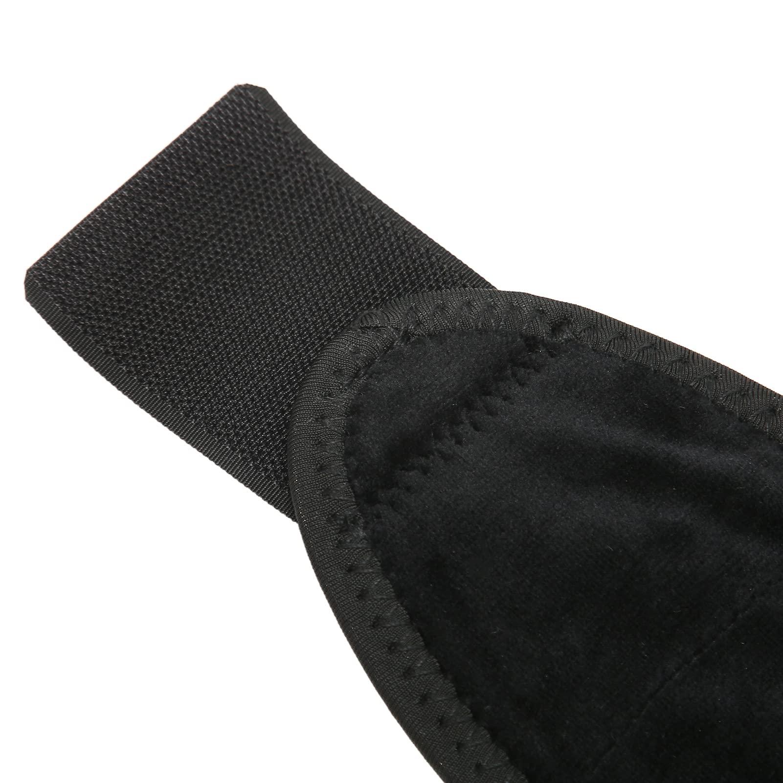 BUJO Heated Wrist Brace Wrap, 3 Temperature Gears Wrist Heating Pad Wrap Improve Tenosynovitis Hot Compress for Daily Use (Black)