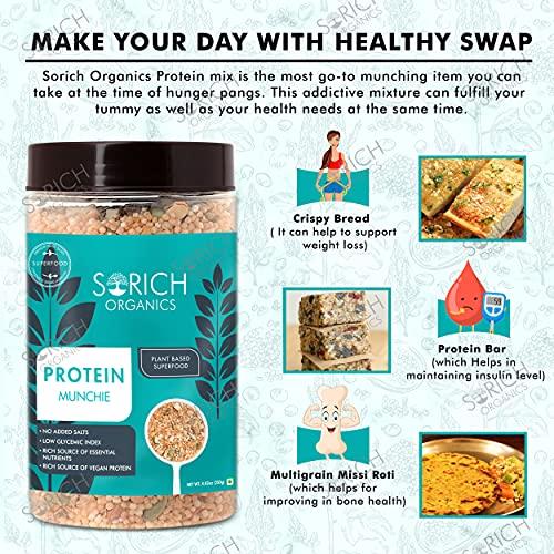 Sorich Organics Sorich Organics Protein Munchies 250 Gm - Mixture of Quinoa Puffs, Soya Nuts, Almonds, Sunflower & Pumpkin Seeds | Super Healthy Ready to Eat Snacks | Daily Dose of High Protein | Gluten Free | Health