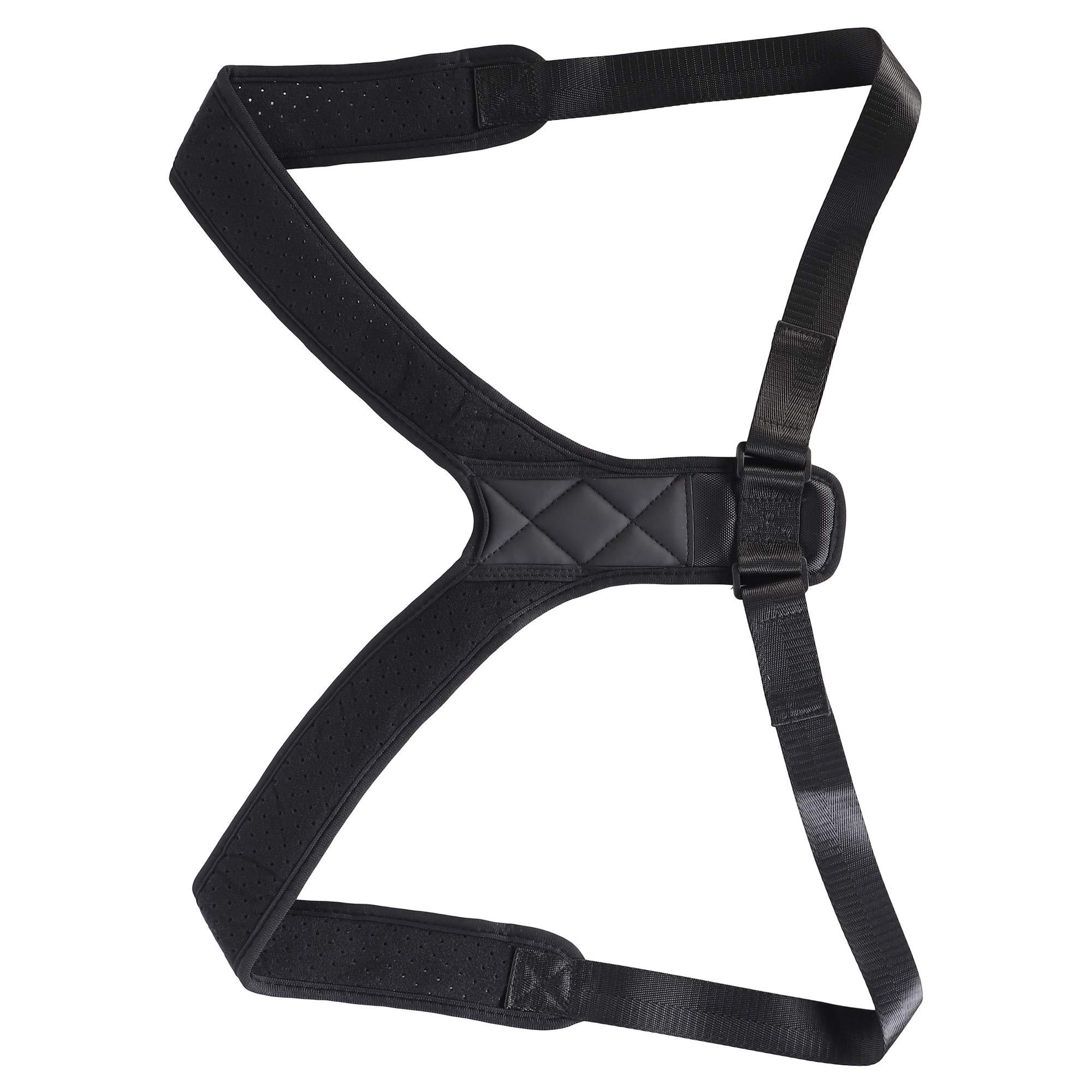 wowobjects wowobjects Body Wellness Posture Corrector Clavicle Spine Back Shoulder Lumbar Brace Support Belt (Black)