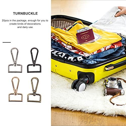 HEALLILY 20pcs Creative Swivel Clasps D Ring Lobster Clasp Claw Swivel Snap Hook Clips