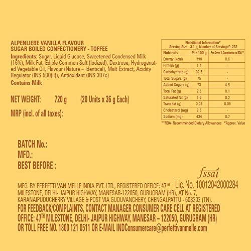 Alpenliebe Alpenliebe Vanilla Stick, 720g