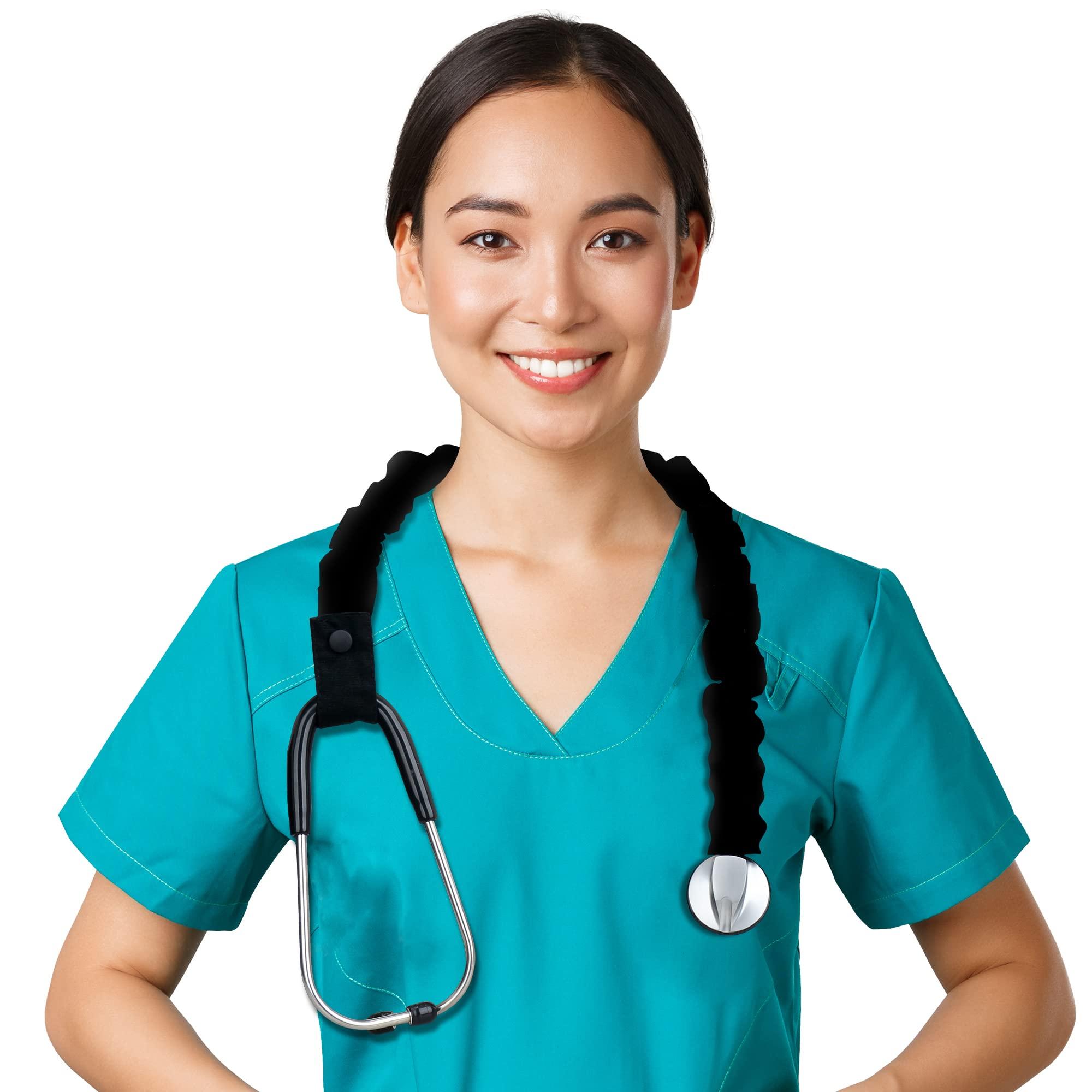 ABAMERICA Stretchy Stethoscope Cover Scrunchie, Stretchy Slim Looking Stethoscope Sleeves Universal Fit to All Types of Stethoscopes