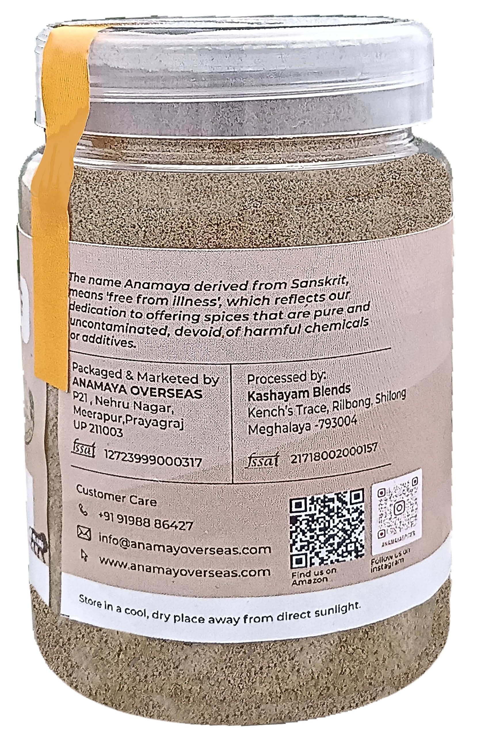anamaya Lakadong Turmeric & Black Pepper Powder by Anamaya | 100% Pure & Natural | Healthy and well being combo | Nature\'s healing heroes | Turmeric & Kali Mirch powder | Pack of 2 | 100 Gms Each