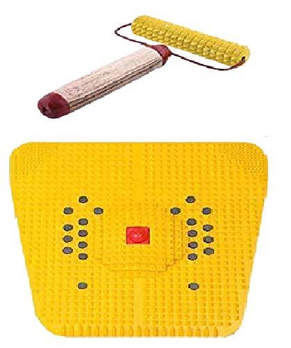 ACUND HEALTH CARE ACUND HEALTH CARE MAGNETIC ACUPRESSURE BLOOD CIRCULATION MAT BEST FOR MORNING EXERCISE YELLOW 30X30CM