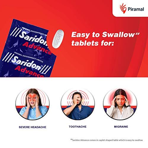 Saridon Advance Saridon Advance for Severe Headache, Pack of 4 Strips of 10 Tablets, White