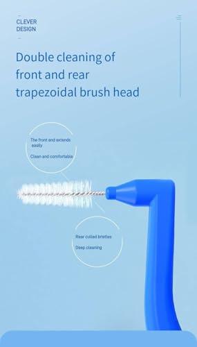 Inralimot Inralimot L-Shaped Interdental Brushes Braces Toothbrush Short Handle,5 Different Sizes Dental Floss Brush Angled Interdental Toothpick