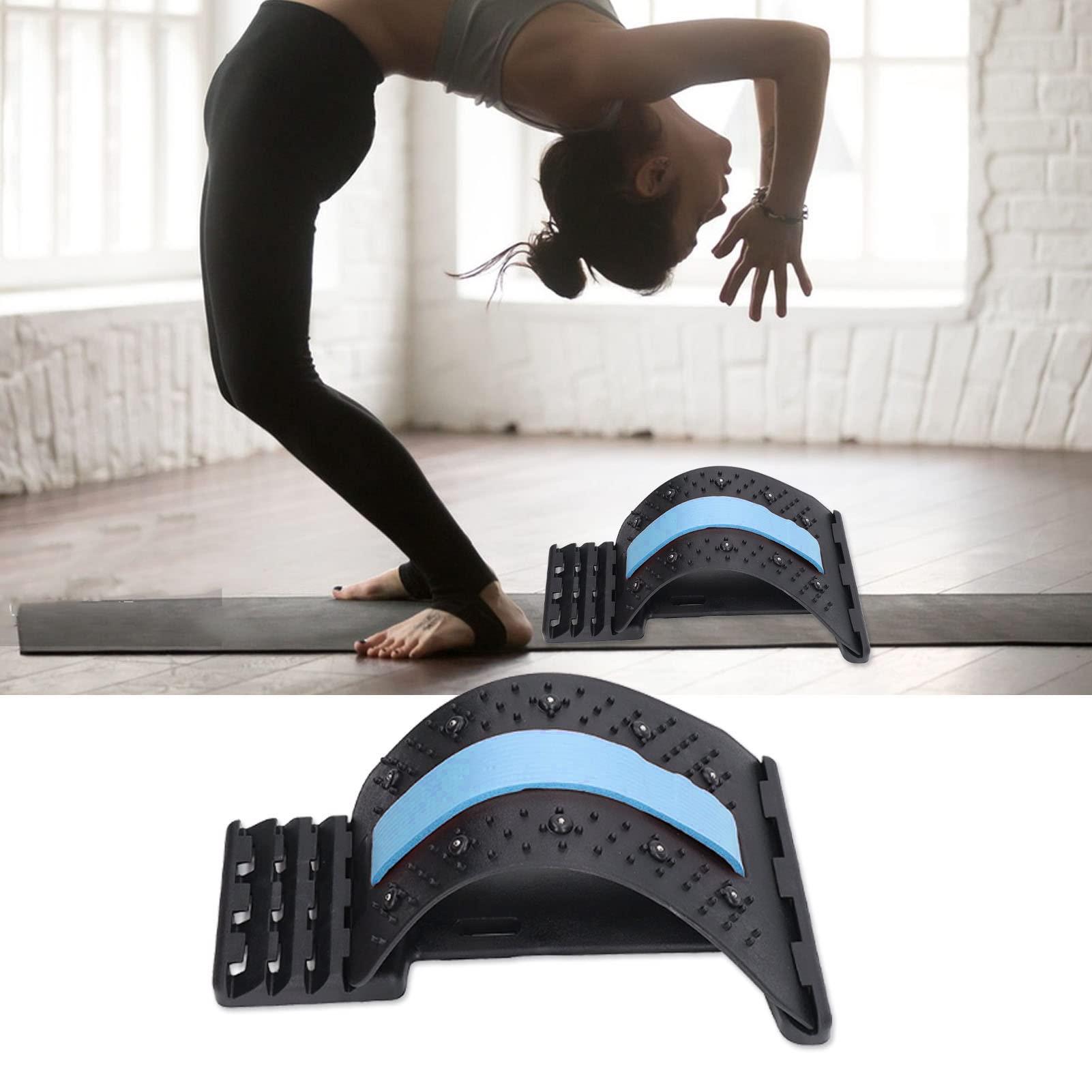 Huleo Back Stretcher, Lightweight Multi-Function Acupuncture Rod Promote Blood Circulation for Back Massagers Blue and Black