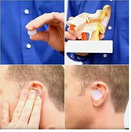 Silicone Earplugs Soft Comfortable Sleep Noise 1 Box Of 4Pcs Swimming Silicone Earplugs Soft Comfortable Sleep Noise Reducing