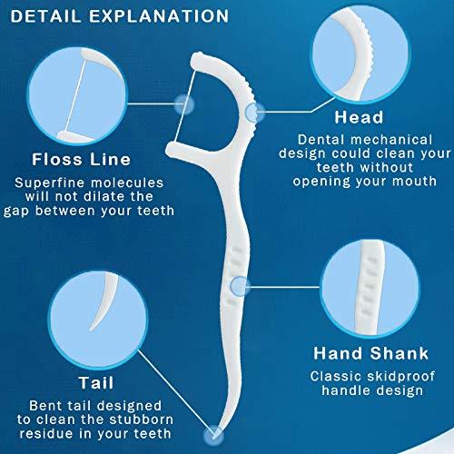 LeoN HOME LeoN Home Dental Floss Picks w/Portable Travel Cases, Pro-Health Deep Clean Teeth for Oral Care, 50 Count/Case (Pack of 6)