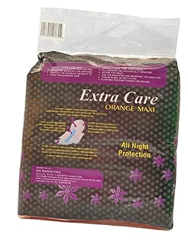 Babul Fashion Original Extra Care XXL Size Pads for Women, Orange Maxi Pads for Womens